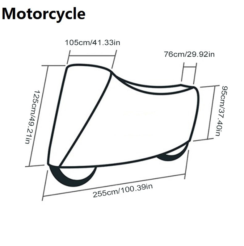 Outdoor Bike Motorcycle Cover Waterproof UV Protection Heavy-Duty 210T Fabric With Lock Hole For MTB Road Bikes Protection Case