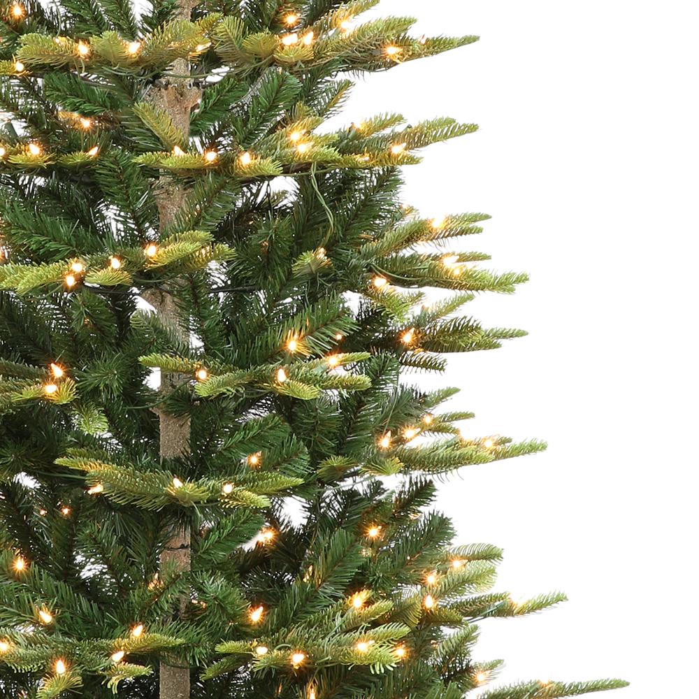 Puleo International 6.5 ft. Pre-Lit Slim Aspen Fir Artificial Christmas Tree with 350 UL-Listed Clear Lights