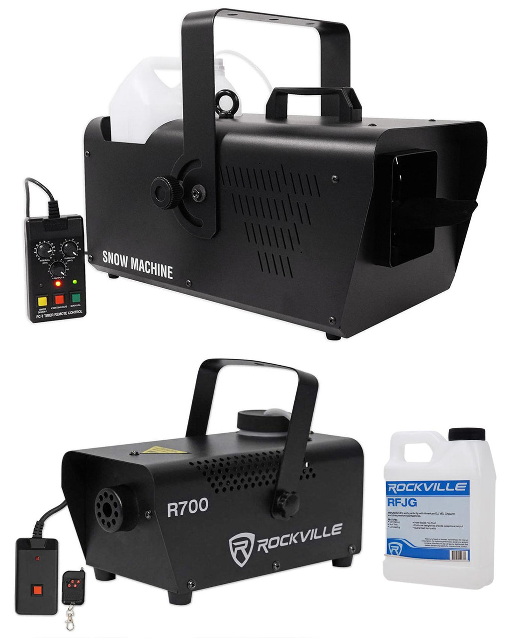 Chauvet DJ SM 250 Portable DMX Snow Machine w/ Remote+Fog Machine w/ Remote