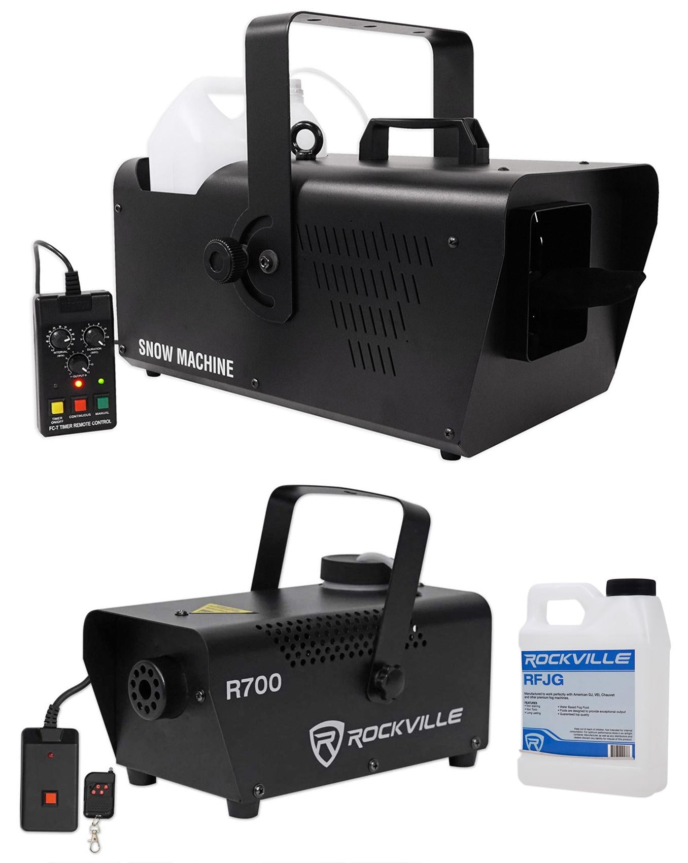 Chauvet DJ SM 250 Portable DMX Snow Machine w/ Remote+Fog Machine w/ Remote