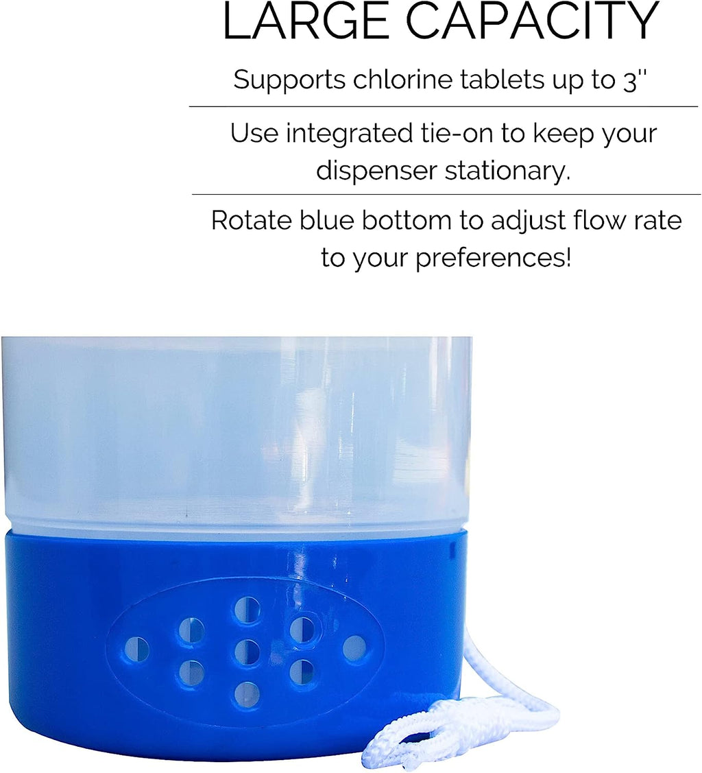 SWIMLINE HYDROTOOLS 87273 Flamingo Large Capacity Pool &amp; Spa Chemical Dispenser | Compatible With Bromine &amp; Chlorine Supports 1-3’’ Tablets | Adjustable For Customizable Flow Rate | Cost Effective