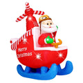 6 ft. H x 5.8 ft. W Christmas Inflatable Decoration Santa Helicopter Pilot LED Lights, Holiday Inflatable Decor
