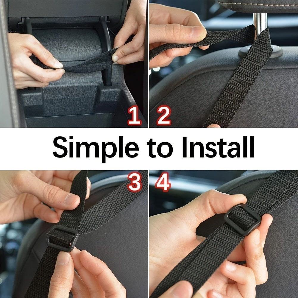 LarCapacity Car Seat Net Pocket, Handbag Purse Holder Bag Organizer StoraPet Net Barrier Dog Pouch Between Back Seats