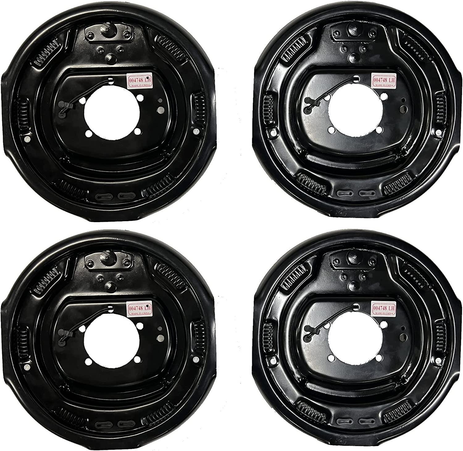 Four 12"x2" Electric Brake Trailer Self Adjusting BacPlates 2 Left 2 Right
