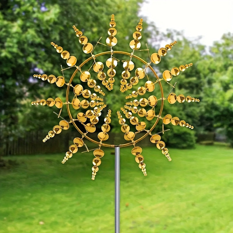 Unique And Amazing Metal Wind Spinner 3D Wind Catcher Metal Outdoor Patio Decor Metal Windmill Spinner For RV Outdoor Garden