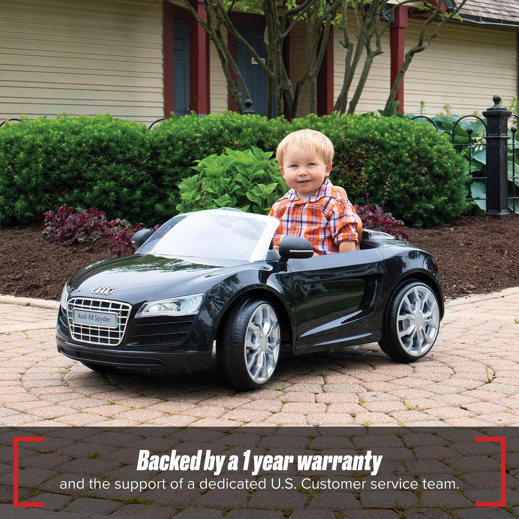 Rollplay Audi R8 Spyder 6 Volt Battery-Powered Ride-On Vehicle, Black