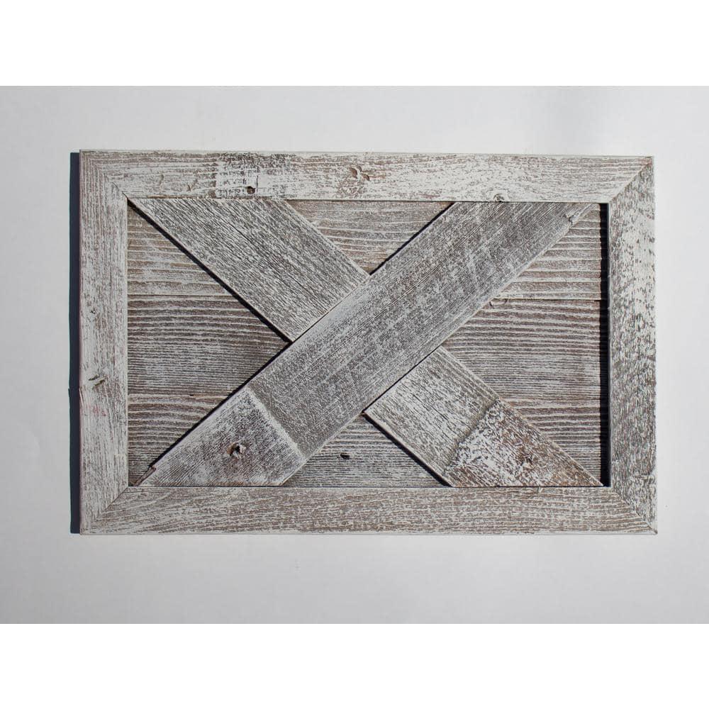 Farmhouse Deluxe 22.5 in. W x 14.5 in. H, 30 in. Dia, White Wash Decorative Christmas Tree Box Collar