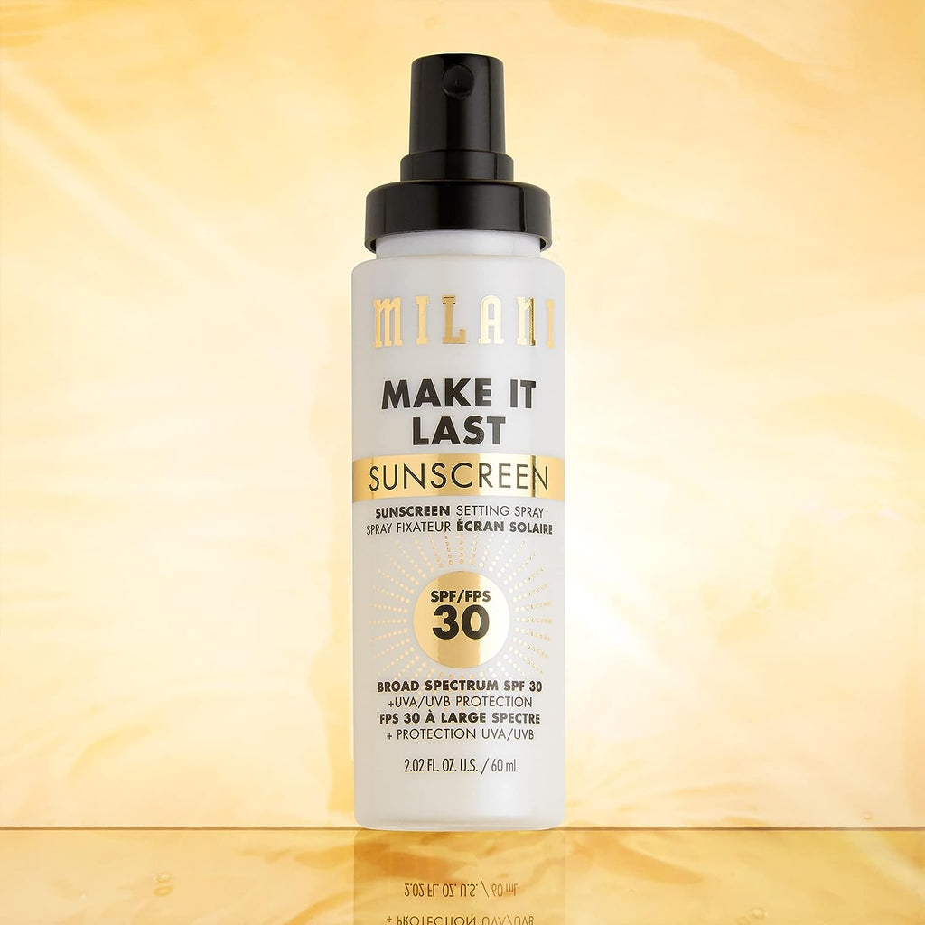 Milani Make It Last Sunscreen Setting Spray with SPF30 - Makeup Primer and Setting Spray with Sunscreen, Long Lasting Makeup Finishing Spray - 2 Pack