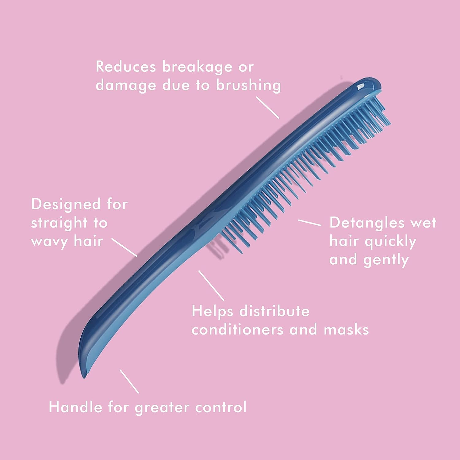 Tangle Teezer The Large Ultimate Detangling Brush, Dry and Wet Hair Brush Detangler for Long, Thick, Curly and Textured Hair, Capri Blaze