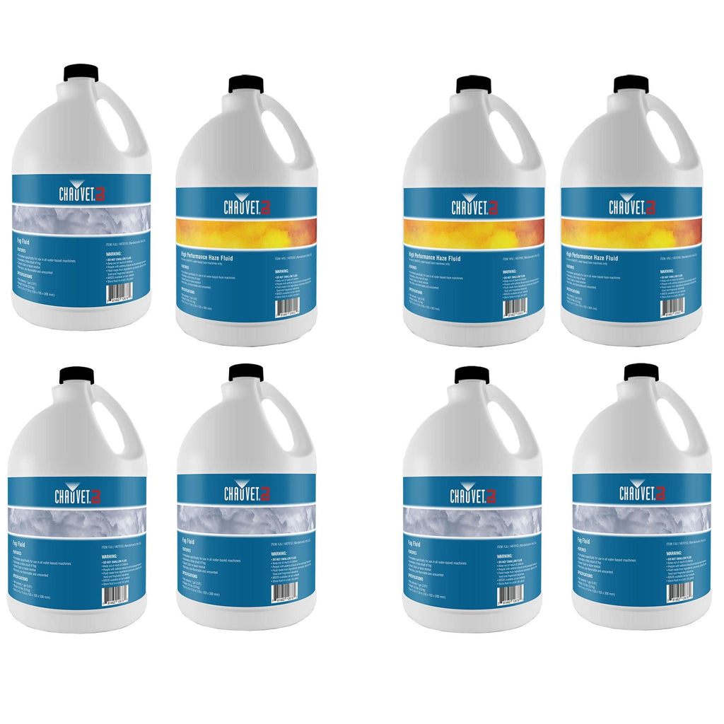 Chauvet Smoke Fog Haze Machine Fluid (4 Pack) Fog Smoke Juice Fluid (4 Pack)