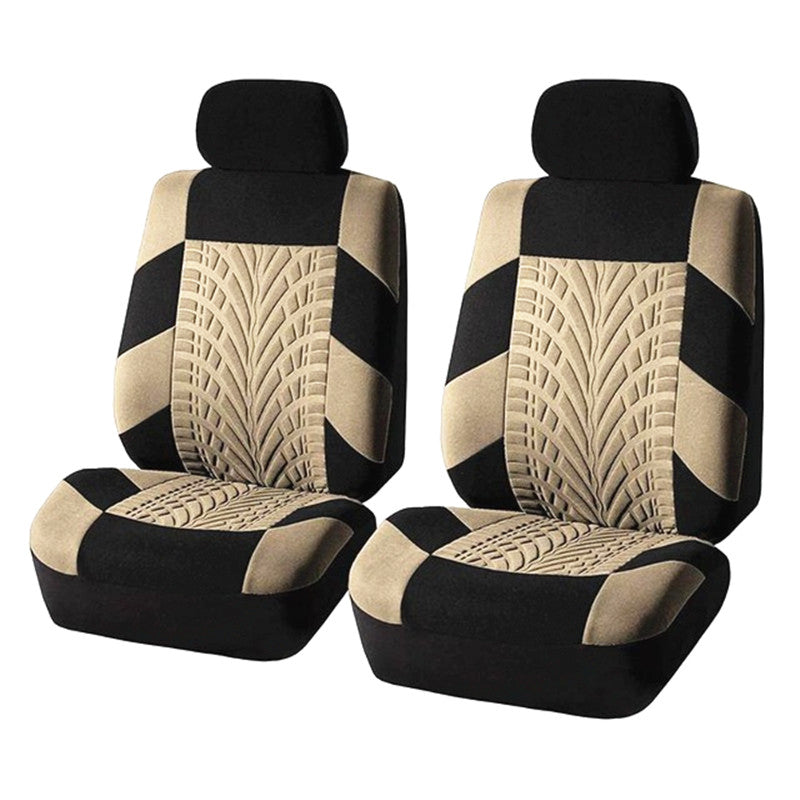 Embossed Car Universal Seat Cover Two Simple Business Advanced Universal For Most Cars 2PCS Car Seat Covers