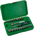 SK Hand Tool 91824 1/4-Inch Drive Semi-Deep Socket Set, 24-Piece
