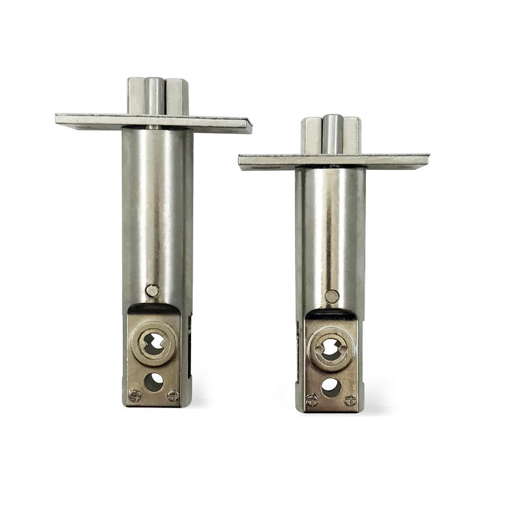 Satin Chrome Mechanical Push-Button Heavy-Duty Keyless Entry Lock with Holdback Function