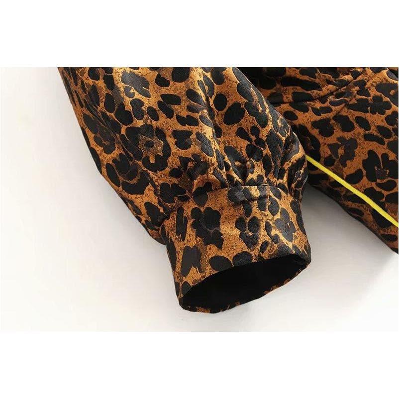 leopard top and high waist top &amp; short