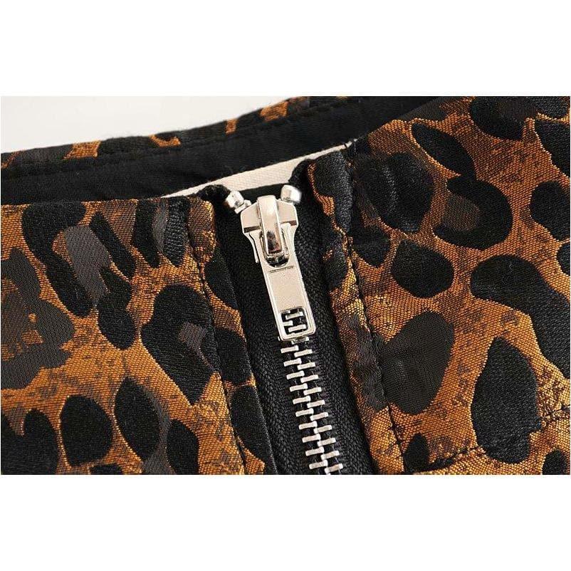 leopard top and high waist top &amp; short