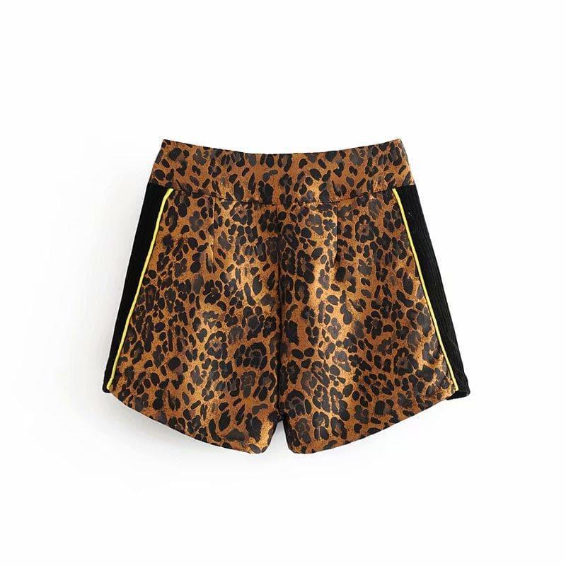 leopard top and high waist top &amp; short