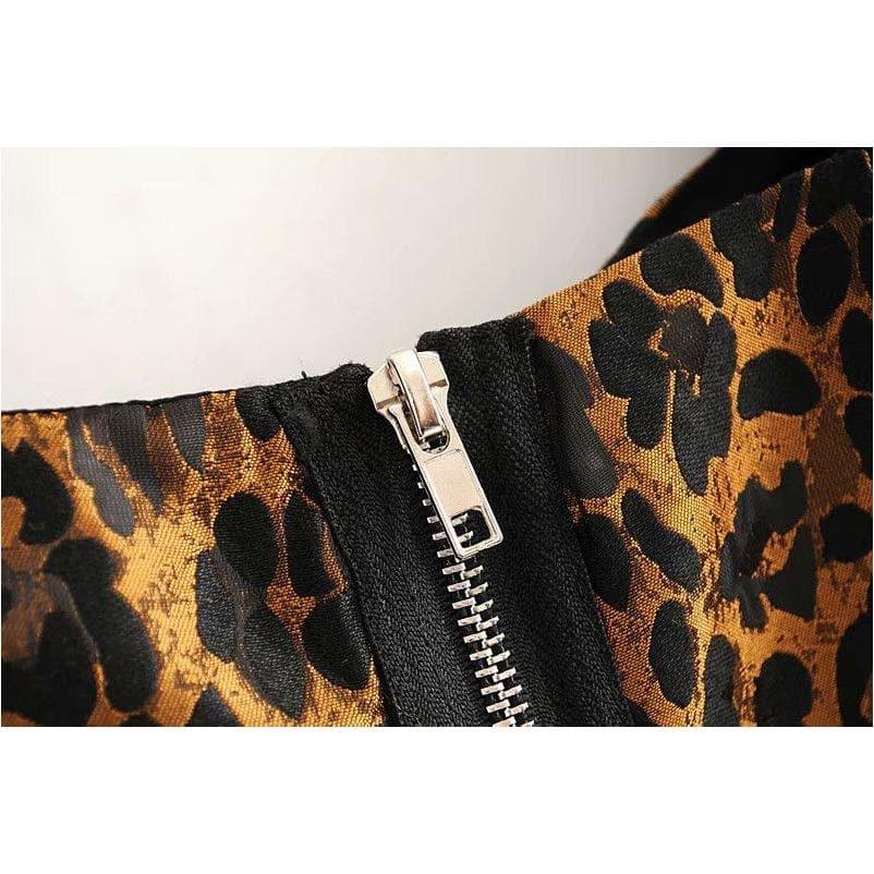 leopard top and high waist top &amp; short
