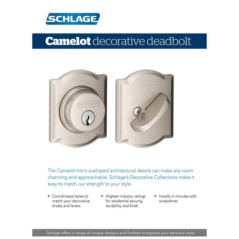 Camelot Aged Bronze Single Cylinder Deadbolt