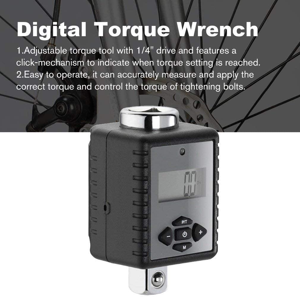 QWERTOUR 1/2" Digital Adjustable Torque Wrench Tools kit Set Bicycle Bike Repairing Electronic Spanner Hand Tool Set