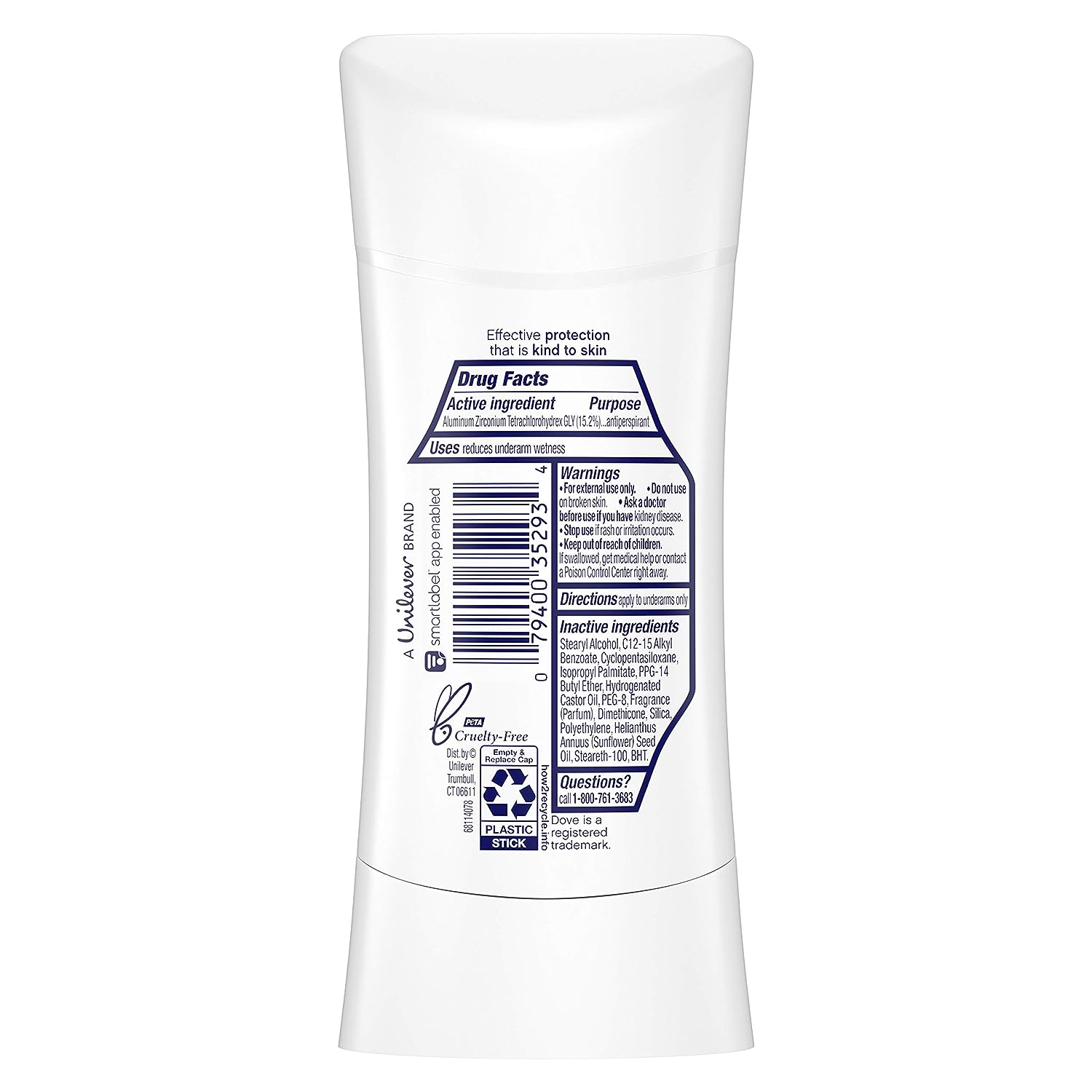 Dove Advanced Care Antiperspirant Deodorant Stick for Women Beauty Finish for 48 Hour Protection And Soft And Comfortable Underarms, 2.6 Ounce (Pack of 4)