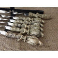 6Pcs Premium Heavy Duty  Steel Barbecue BBQ Kebab Skewers 23-Inch Gift