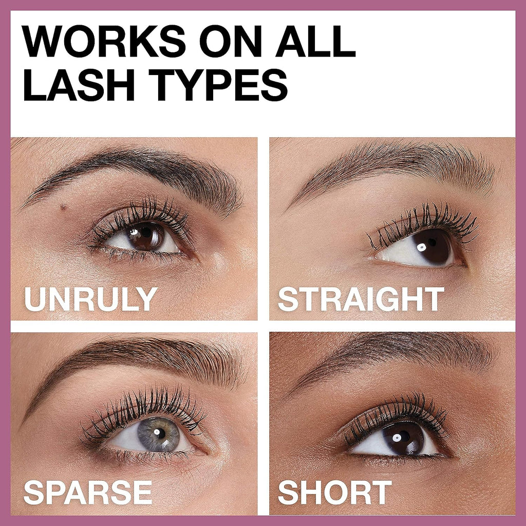 Maybelline New York Lash Sensational Washable Mascara, Lengthening and Volumizing for a Full Fan Effect, Brownish Black, 1 Count