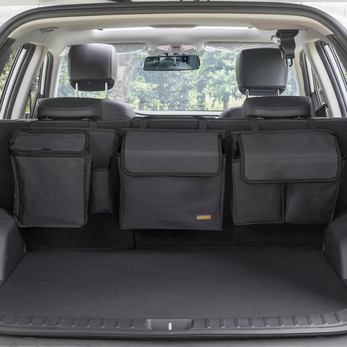 MARKSIGN Deluxe Trunk and Backseat Organizer for Medium or large size SUVs &amp; RVs, Detachable Storage Modules with Built-in Cooler, Patent Pending