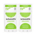 Schmidt's Aluminum Free Natural Deodorant For Women And Men, Bergamot &amp; Lime With 24 Hour Odor Protection, Certified Cruelty Free, Vegan Deodorant, 2.65oz 2 Pack
