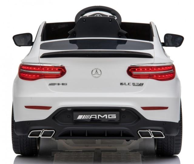 12V powered Mercedes AMG GLC63S Ride on electric car For Kids with Remote Control LED lights MP3 Leather Seat - White