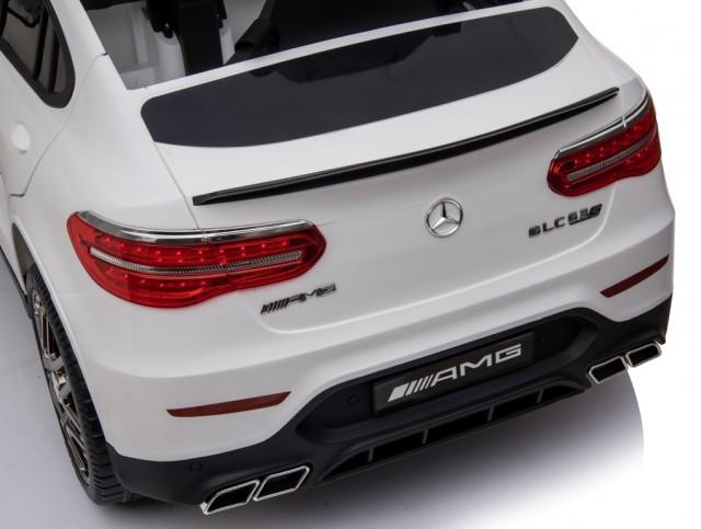 12V powered Mercedes AMG GLC63S Ride on electric car For Kids with Remote Control LED lights MP3 Leather Seat - White