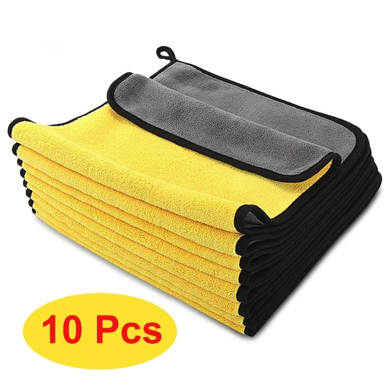 3/5/10 Pcs Extra Soft Car Wash Microfiber Towel Car Cleaning Drying Cloth Home Kitchen Rag Dishwashing Towel 30*30cm(11.8*11.8 Inch),Brighter Colors