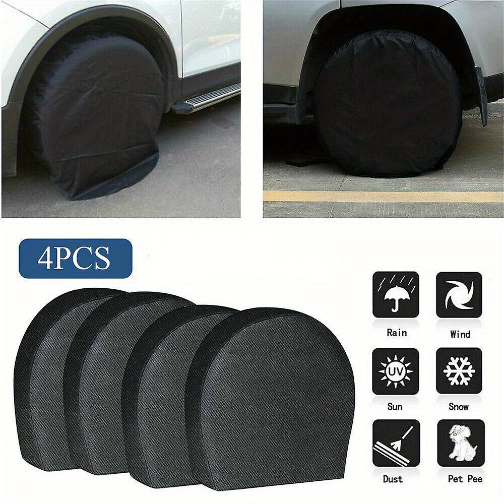 4 Pack Waterproof Tire Covers: Protect Your RV Trailer Camper Wheels from Corrosion!