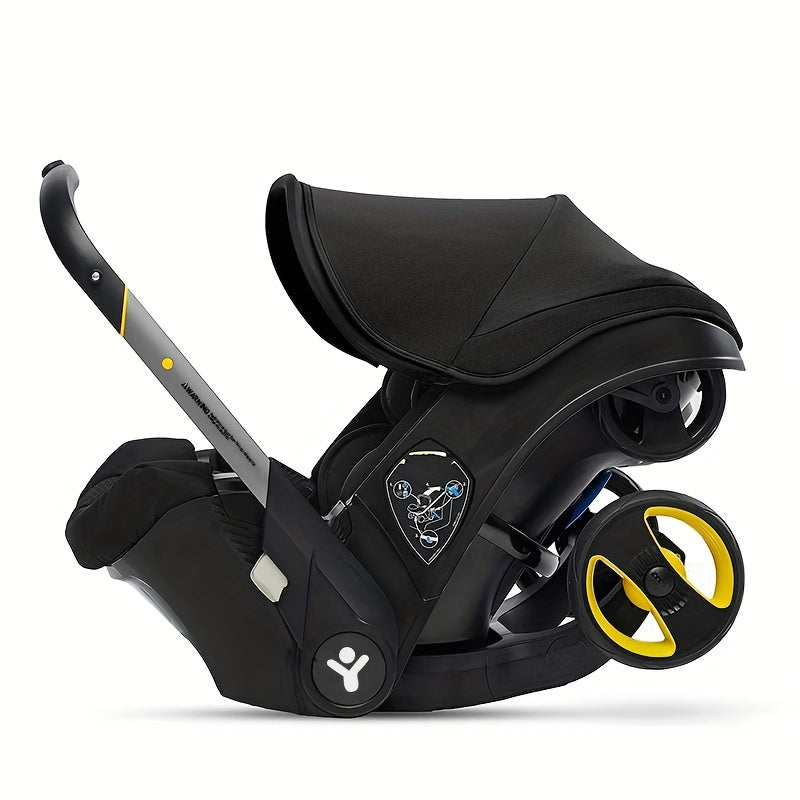 Effortless Baby Strolling, 4-in-1 Foldable Stroller For Use In Shopping Malls, Supermarkets, And Outdoors,  Thanksgiving, Christmas, Year Gift