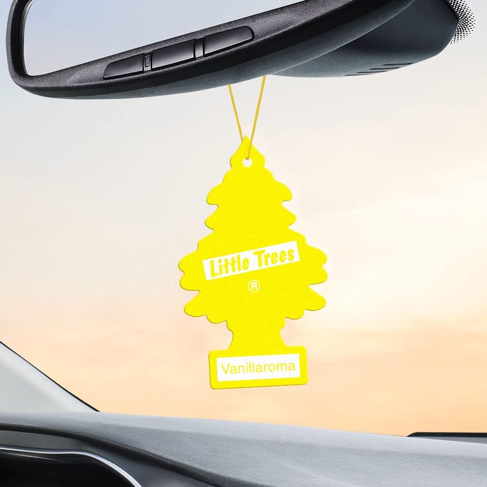 LITTLE TREES Air Fresheners Car Air Freshener. Hanging Tree Provides Long Lasting Scent for Auto or Home. Vanillaroma, 24 Air Fresheners