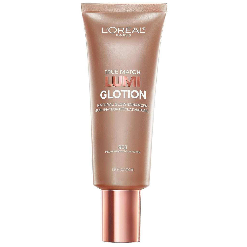L'Oreal Paris Makeup True Match Lumi Glotion, Natural Glow Enhancer, Illuminator Highlighter Skin Tint,  All Day Radiant Glow Lotion -  Medium, 1.35 Ounces