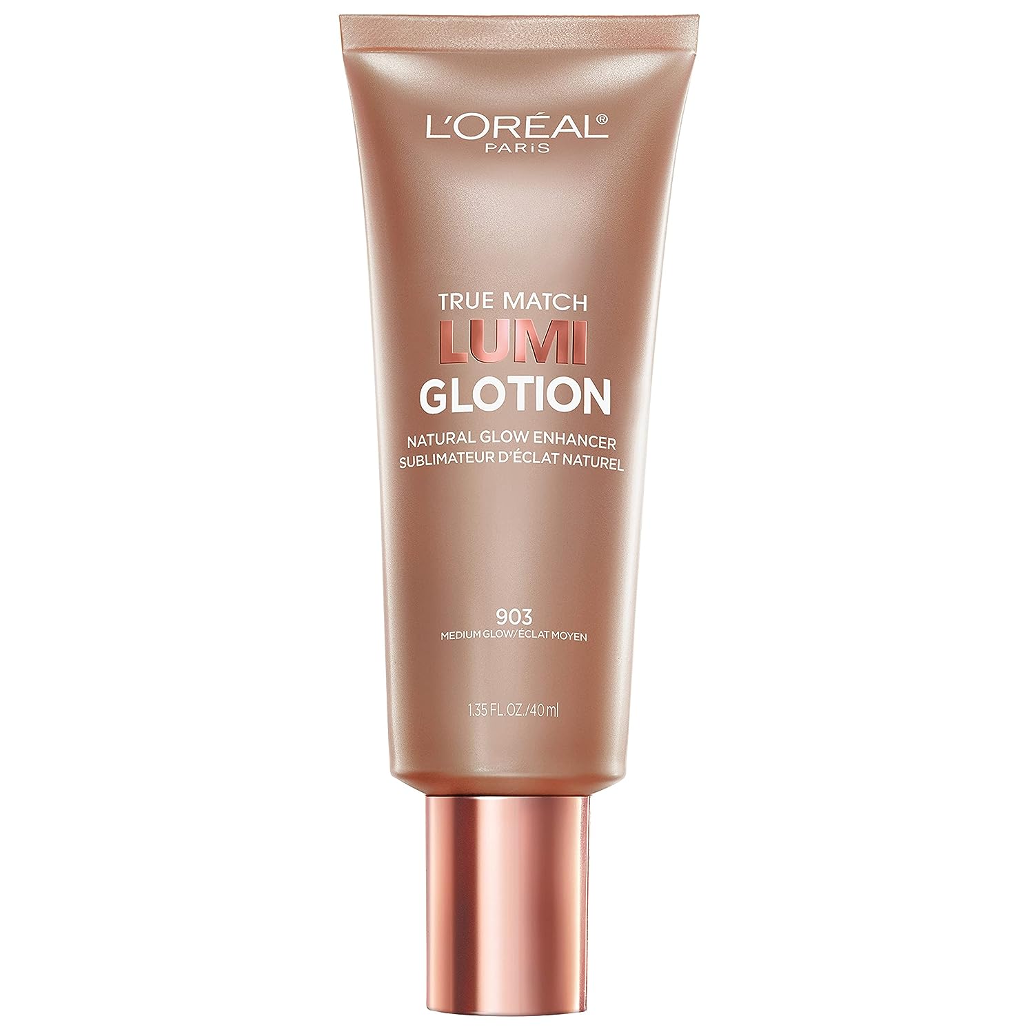 L'Oreal Paris Makeup True Match Lumi Glotion, Natural Glow Enhancer, Illuminator Highlighter Skin Tint,  All Day Radiant Glow Lotion -  Medium, 1.35 Ounces