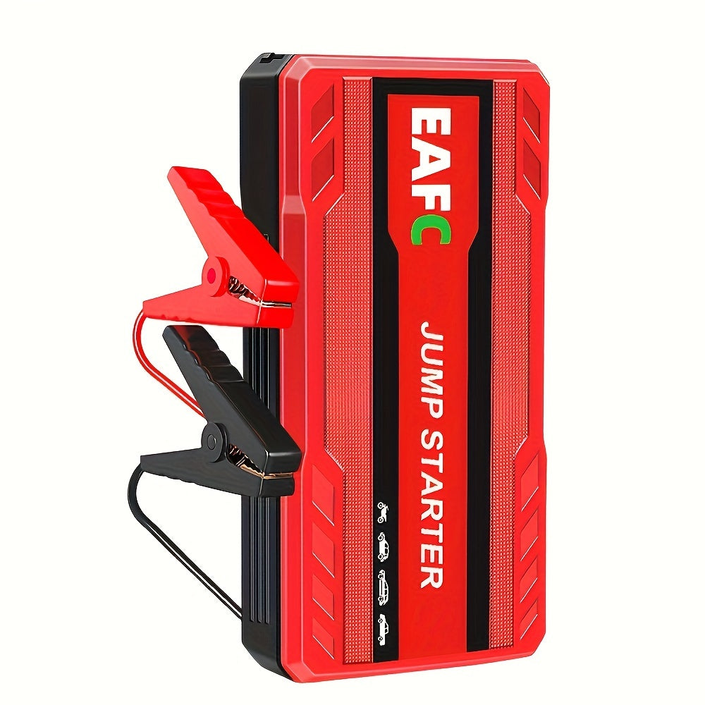 Portable Car Jump Starter Battery Power Bank Emergency Booster With LED Light 12V Auto Starting Device Support Starting 12V Gasoline Cars Up To 101.44oz