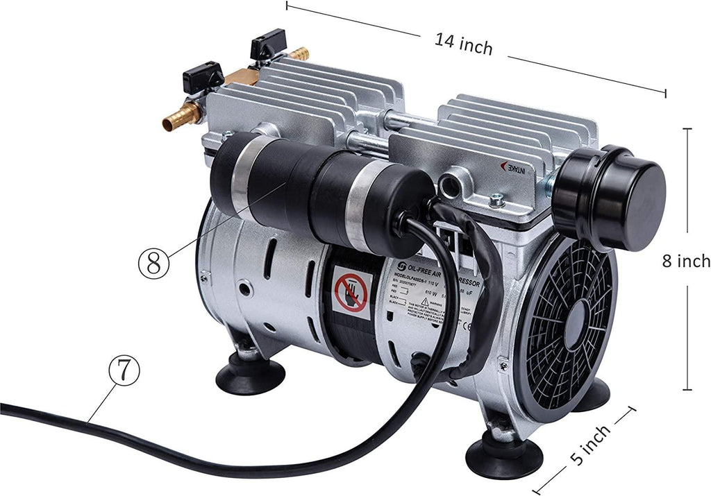HQUA PAS20RPC,1/2 HP Pump Compressor for PAS20 Pond & Lake Aeration System