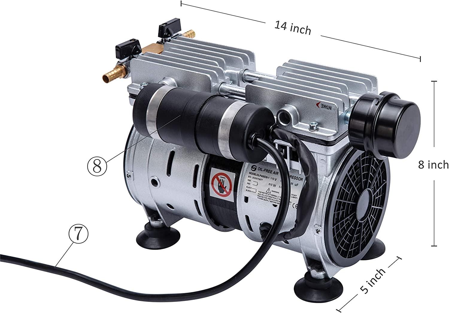 HQUA PAS20RPC,1/2 HP Pump Compressor for PAS20 Pond & Lake Aeration System