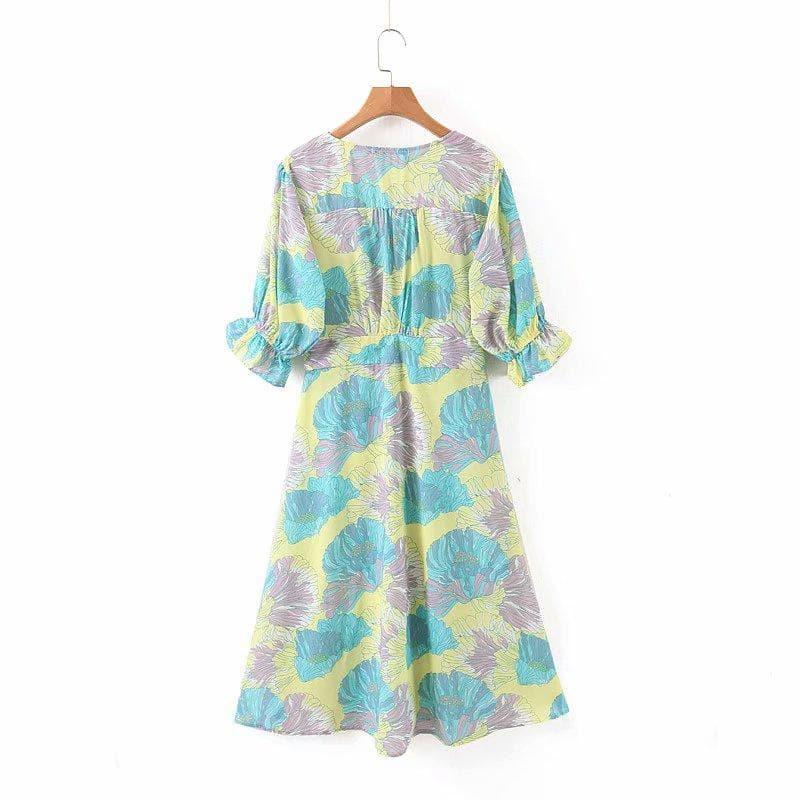 vintage floral boho dress