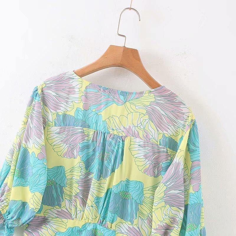 vintage floral boho dress