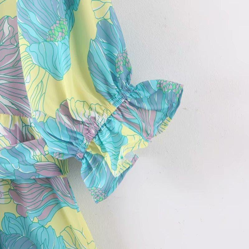 vintage floral boho dress
