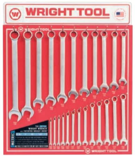 Wright Tool D979 24 Piece Metric Combination Wrenches, Satin