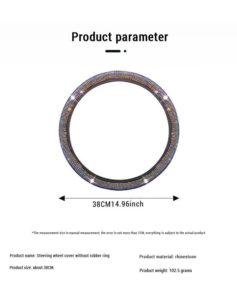 Sparkle And Shine: Universal Artificial Diamond Car Steering Wheel Cover Set