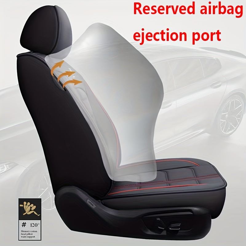 5 Car Seat Cover Set Full PackaCar Seat Cushion PU Leather Car Seat Cover Universal Car Seat Cover Full Set Compatible With Five-seat Models