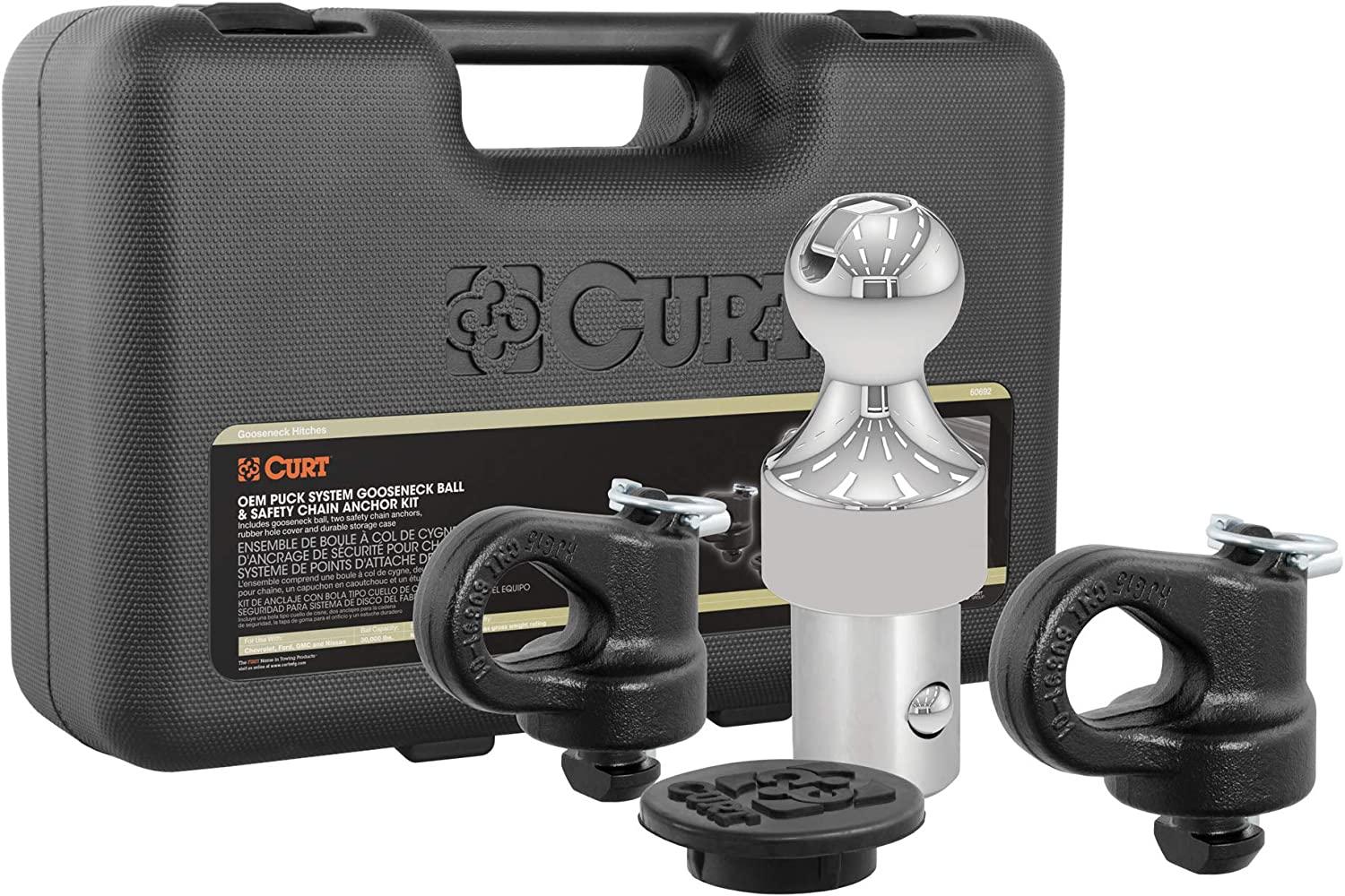CURT 60692 OEM Puck System Gooseneck Hitch Kit, 30K, 2-5/16-In Ball, Fits Select Silverado, Sierra 2500, 3500 HD, F-250, F-350, Nissan  XD