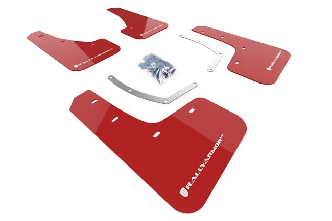 Rally Armor for 18-19 Subaru Ascent UR Red Mud Flap w/ White Logo