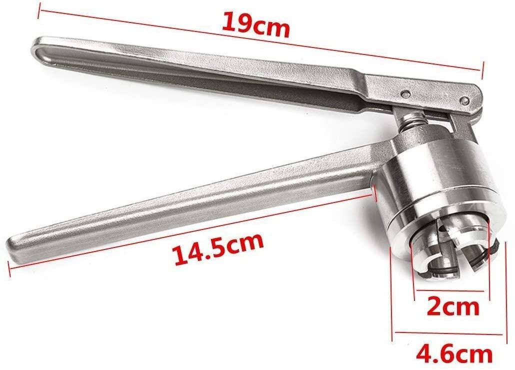 WHEEJE Industrial 20MM Manual Crimper Hand Seal Ring Machine Tool with 100 Vials and Stoppers and Caps Eye Pliers Tools