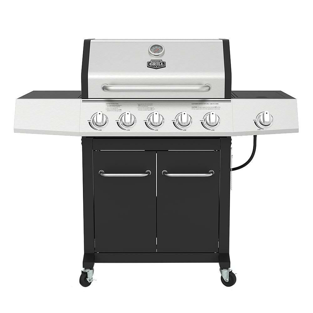 Gas Grill With Side Burner Outdoor Grill 5 Burner Propane BBQ Barbeque Grill