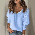 Women's Fashion V-neck Sweater
